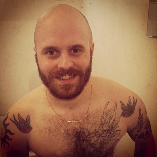 Fredrik shaved head